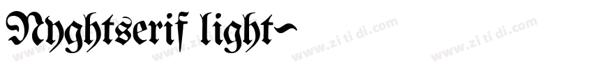 Nyghtserif light字体转换